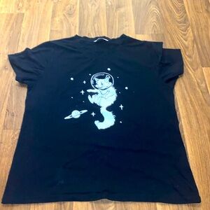 Cat in space tee
